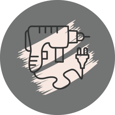 Elektrik kablosuyla matkap.