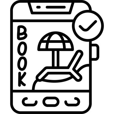 Sahil rezervasyon uygulamasını gösteren cep telefonu