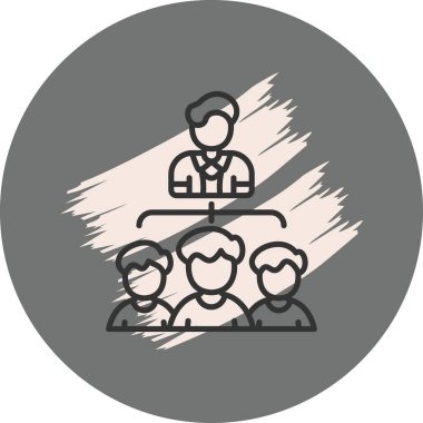 Diyagramda takım üyelerini denetleyen yönetici