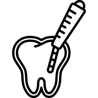 Diş tedavisi için şırıngalı diş.