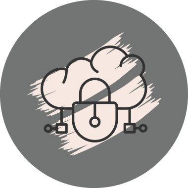 bulut bilgi işlem güvenlik konsept illüstrasyon