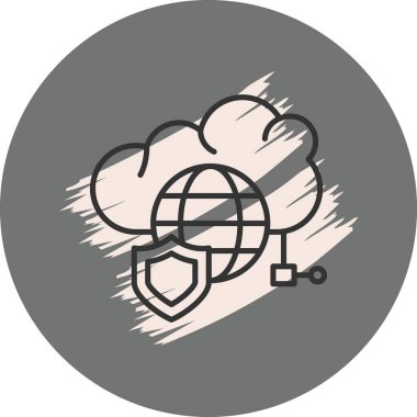 bulut bilgi işlem güvenlik konsept illüstrasyon