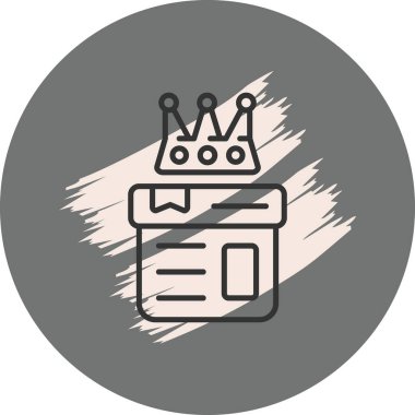 Hediye kutusu simgesinin üstündeki taç