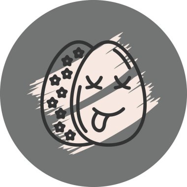 Çiçek desenli dekoratif yumurta.