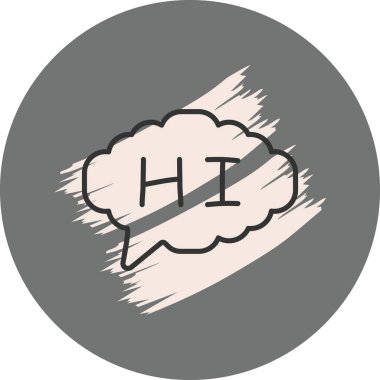 Konuşma balonu arka planda merhaba diyor