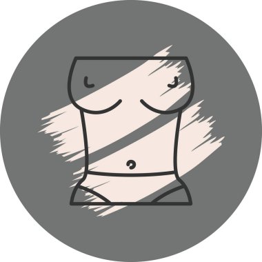 Kadın gövdesinin basit dış hatları