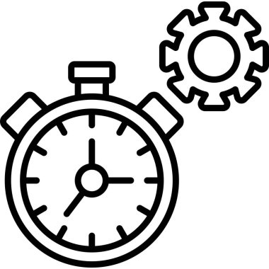 Saat ve dişli simgesi tasarımı