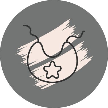 Gri arkaplanda basit bir yıldız kolyesi