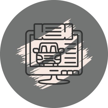 Araba bilgisini gösteren bilgisayar ekranı