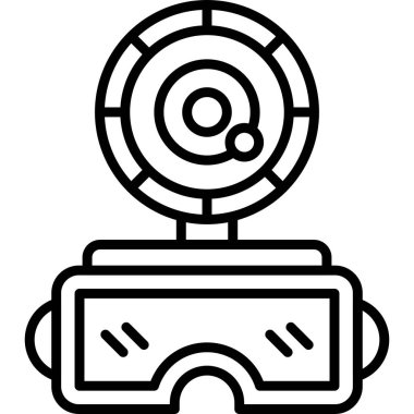 Sanal Gerçeklik Gözlüğü, vektör illüstrasyon tasarımı        