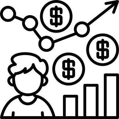 Finansal büyüme verilerini analiz eden kişi