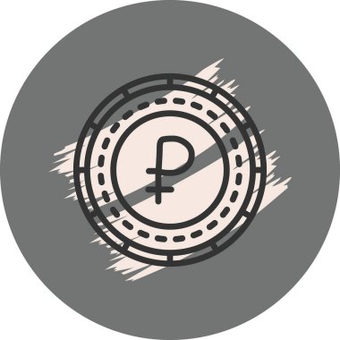 Abhazya Sikke Simgesi. Uygulama veya web sayfası için basit web logosu 