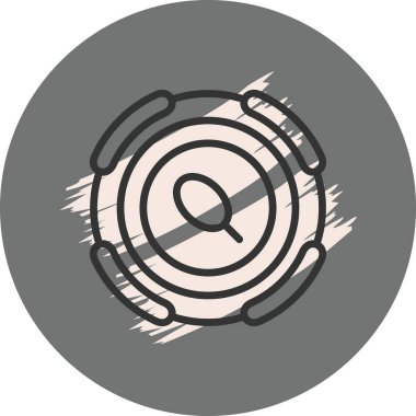 Büyüteçle basit yuvarlak simge