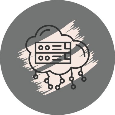 Bulut hesaplama sunucu simgesi tasarımı