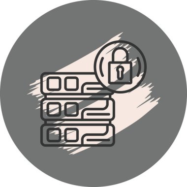 Güvenlik kilidi sembollü veri depolama