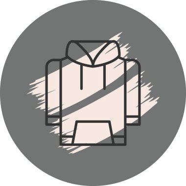 Dairesel arka planda basit kapüşonlu tasarım