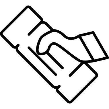 El ele tutuşan bant rulosu.