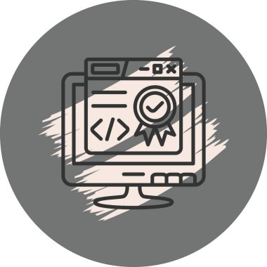 Sertifika rozeti gösteren bilgisayar ekranı