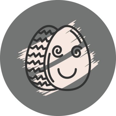 Gülümseyen süslü paskalya yumurtası tasarımı