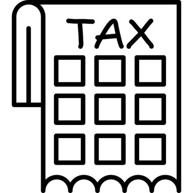 İşaretli kutular ve satırlar içeren vergi formu