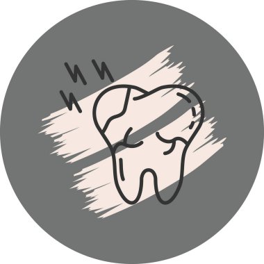 Acılı diş tasviri