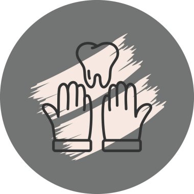 Eldiven takan eller diş tutuyor.