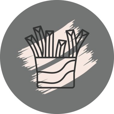 Konteynırda patates kızartması var.