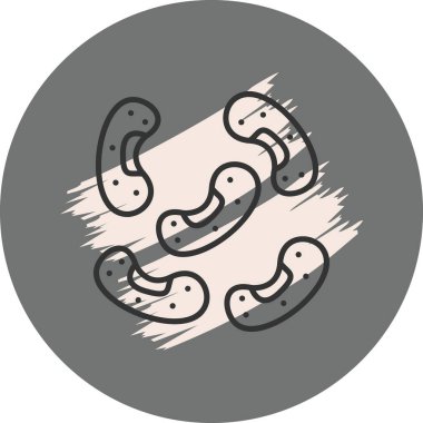 Dairesel tasarım içindeki bakterilerin soyut çizimi