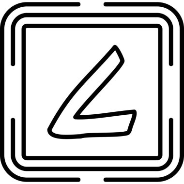 Kare içinde basit siyah özet harfi