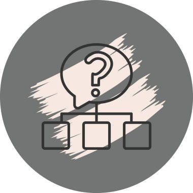 Kutular ile konuşma baloncuğu içerisindeki soru işareti