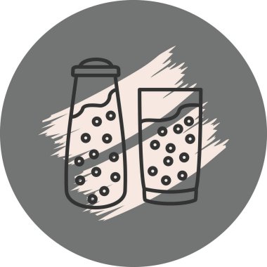 Köpüklü içeceklerle dolu iki konteynır.