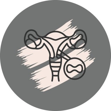 Kadınların üreme sisteminin basit grafiği