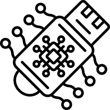 Usb drive with circuit patterns and connections