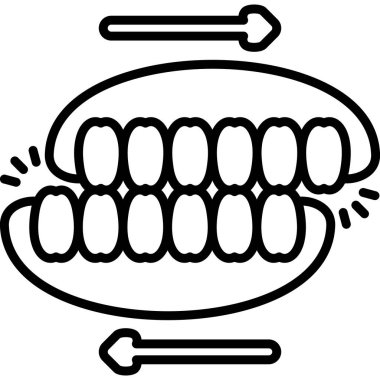 Diş telleri ağzındaki dişleri hizalıyor.