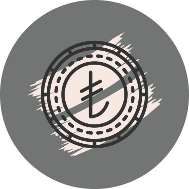 Kuzey Kıbrıs Sikke Simgesi. Uygulama veya web sayfası için basit web logosu 