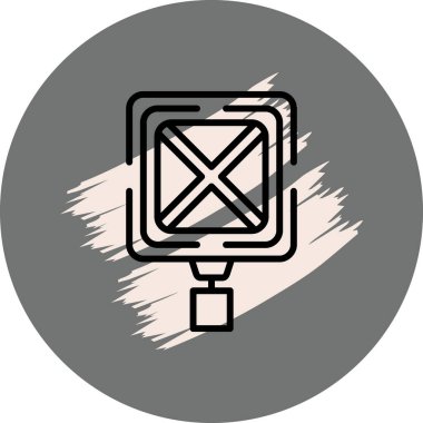 Yol Kapalı Ağ ikonu vektör illüstrasyonu