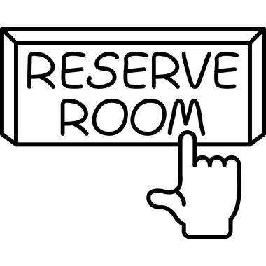 Rezerv Odası Web simgesi vektör çizimi