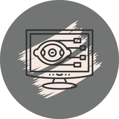 Göz izleme teknolojisini gösteren bilgisayar ekranı