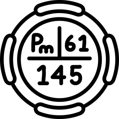 Promethium web simgesi vektör illüstrasyonu