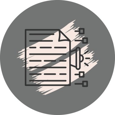 Ses dalgaları ve metin içeren belge simgesi