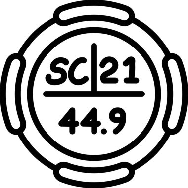 Scandium web simgesi vektör illüstrasyonu