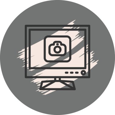 Kamera simgesini gösteren bilgisayar monitörü