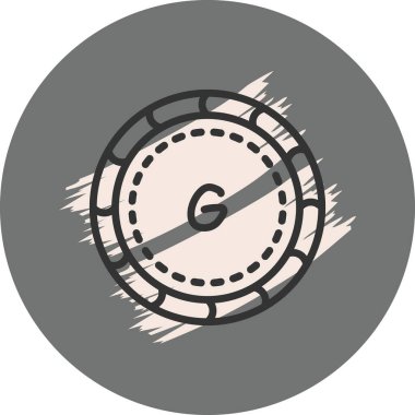 Biçimli G harfi içeren dairesel logo