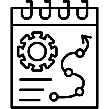 Teçhizat ve işlem diyagramı içeren defter