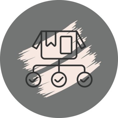 Ürün yönetimi web simgesi, vektör illüstrasyonu            