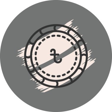 Dolar işareti sembollü dairesel kumarhane fişi