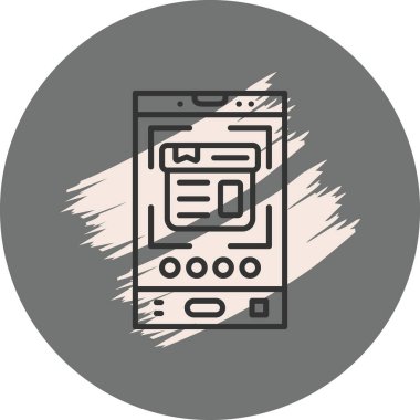  Yuvarlak Gri Arkaplan Simgesi Gri Arkaplanda 