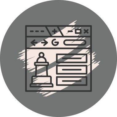 Satranç taşını gösteren web tarayıcı penceresi