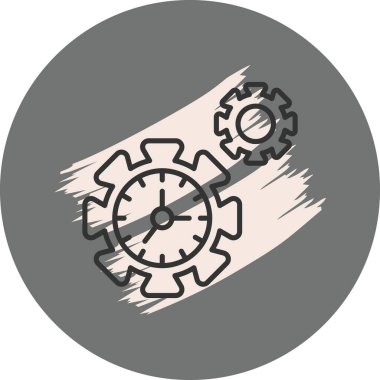 Dairesel gri arkaplanda dönen dişliler