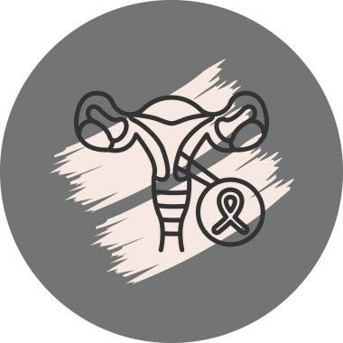 Kanser farkındalığı kurdeleli rahim tasviri